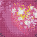 5D DIY Full Drill Diamond Painting Purple Heart Cross Stitch Embroidery Kit