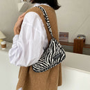 Animal Pattern Women Underarm Shoulder Bag Women Travel Handbags (Zebra)