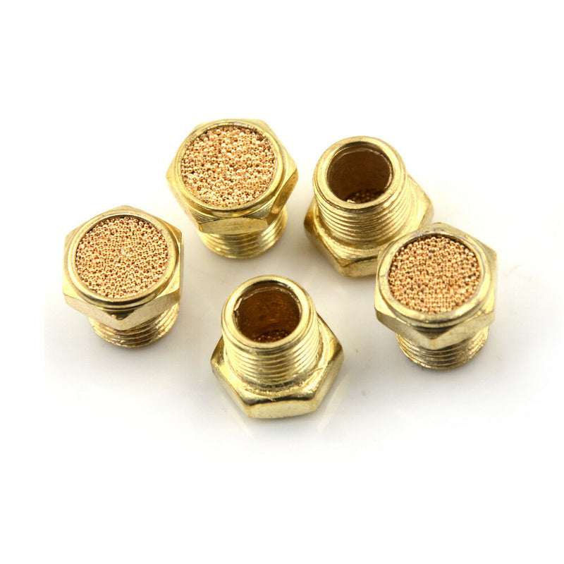 5PCS Pneumatic Air Breather Vent Silencer Muffler Threaded NPT 1/8" Hj