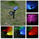 Solar 7 LED Spotlight Garden Lamp Yard Lawn Landscape Lights Waterproof Outdoor