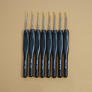 8Pcs / set Black Knitting Needles Plastic Handle Crochet hooks for Knit DIY C7D3