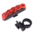 Bicycle 5 LEDs Rear Light Tail Back Strip Lamp Waterproof Anti-shock