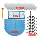 12 X Nylon Hepa Filter + Mop Cloth + Side Brushes For ILIFE Robotic Vacuum