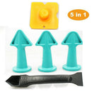 5pcs Silicone Caulking Finisher Tool Nozzle Spatulas Filler Cleaning Kit
