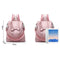Women'S Shoulder Backpack Soft Leather Sweet Lady Bow Casual Travel Backpac U5E6