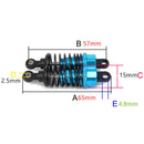2 Pcs Oil Adjustable 65Mm Shock Absorber Damper for Rc Car 1/18 WLtoys A95d J6E9