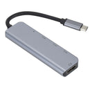 5 in 1 USB C Port Hub Type-C To HDMI Adapter For MacBook Dell XPS Aluminum Alloy
