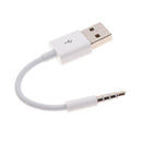 White AUX Audio to USB 2.0 Male Adapter Cable 3.5MM Charging Cable Cord for iPod
