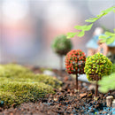 5pcs/lot Simulation Tree Flower Colorful Ball Tree Micro Landscape Ornaments .ES