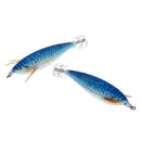 6pcs Luminous Squid Jig Hook Simulation Design Shrimp Fishing Lure Hard Bait
