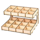 DIY Wooden Paint Rack Ink Storage Organizer 2-layer 20-grid