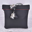 Mini PU Leather Earphone Bag Headphone Storage Protective Package Case For-Cable