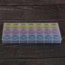 Clear Plastic 21 Compartment Electronic Components Storage Assortment Box