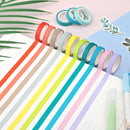40x Writable Rolls Paper Washi Masking Tape Rainbow Colours Sticky Adhesive