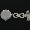 Ladies Heart Steel Crystal Nurse Doctor Paramedic Tunic Brooch Quartz FOB P B6Q4