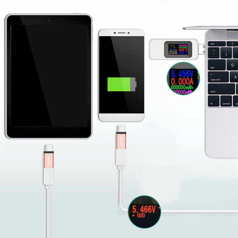 10 in 1 Digital DC USB Tester Current Voltage Charger Voltmeter (White) A