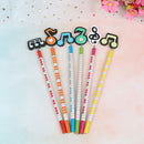 6Pcs/lot creative pencil musical writing wooden pencil stationery for student