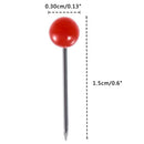 Push Pins 600-Count Map Tacks Marking Pins 1/8-Inch Plastic Beads Head, Wit X7P8