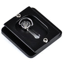 Aluminum 50mm Camera QR Quick Release Plate Clamp fr Ball Head Monopod Tripod Hf