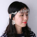 Woman Rhinestone Leaf Flower Hair Vine Forehead Princess Hair Accessories