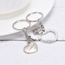 2Pcs Novelty Fashion Love Heart Keyring Couple Keychain Key Ring Gift