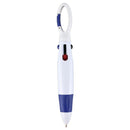 White Blue Plastic Barrel Multicolor 4 in 1 Ballpoint Pen for Students D5B7