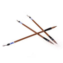 3pcs Chinese Japanese Water Ink Painting Writing Calligraphy Brush Pen BrownOZ