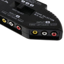 3 Way Audio Video AV RCA Switch Switcher Splitter+Cable