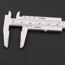 Plastic Vernier Scale Ruler Caliper Metric/ Imperial 0-80mm Reading Whtie