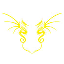1 Pair PVC Vinyl Car Styling Stickers Dragon Totem Hood Bonnet Decals Graphics