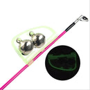 2pcs Fluorescent Fishing Rod Tip Clip Twin Bell Alarm In Dark Fishing Tackle FT