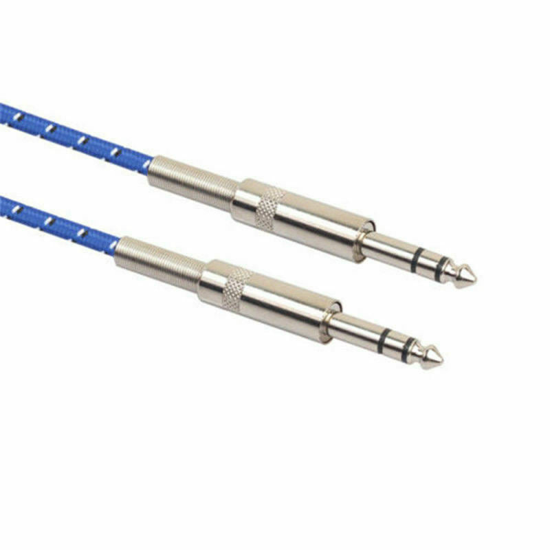 3 M 6.35 Mm Male-Pair Stereo Audio Cable For Electric Box Guitar Bass Ef NKY