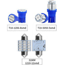 13Pcs Car Blue Light Interior LED Lights For Dome License Plate Lamp 12V Kit 3C