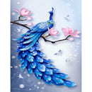 5D DIY Full Drill Diamond Painting Blue Peafowl Cross Stitch Embroidery Kit