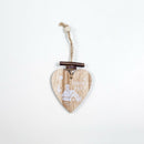 1 Set 6Pcs Christmas Tree Decorations Ornaments Hemp Rope Wooden Printing O H6J1