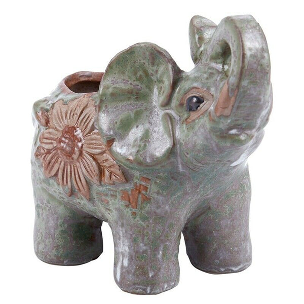 Ceramic Mini Elephant Cacti Succulent Plant Pot Flower Planter Garden Home