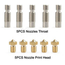 2X(All Metal J Style Head Hotend Full Kit With 5 Pcs Extruder Print Head +