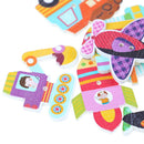 25pcs Mixed Wooden Painted Cartoon Car Decorative Buttons For Crafts DIY Sewing