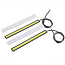 2PCS Ultra thin Car DRL Fog Driving Lamp White LED COB Lights Waterproof DC 12V