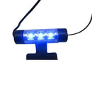 4In1 Bright Car Interior Neon Blue 3-LED Lights Kit Glow 12V Lamp with Charger
