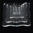 4Pcs/Set Stamps Pad Tools DIY Stamp Acrylic Block Pad with Grid Grip for Cl F9B1