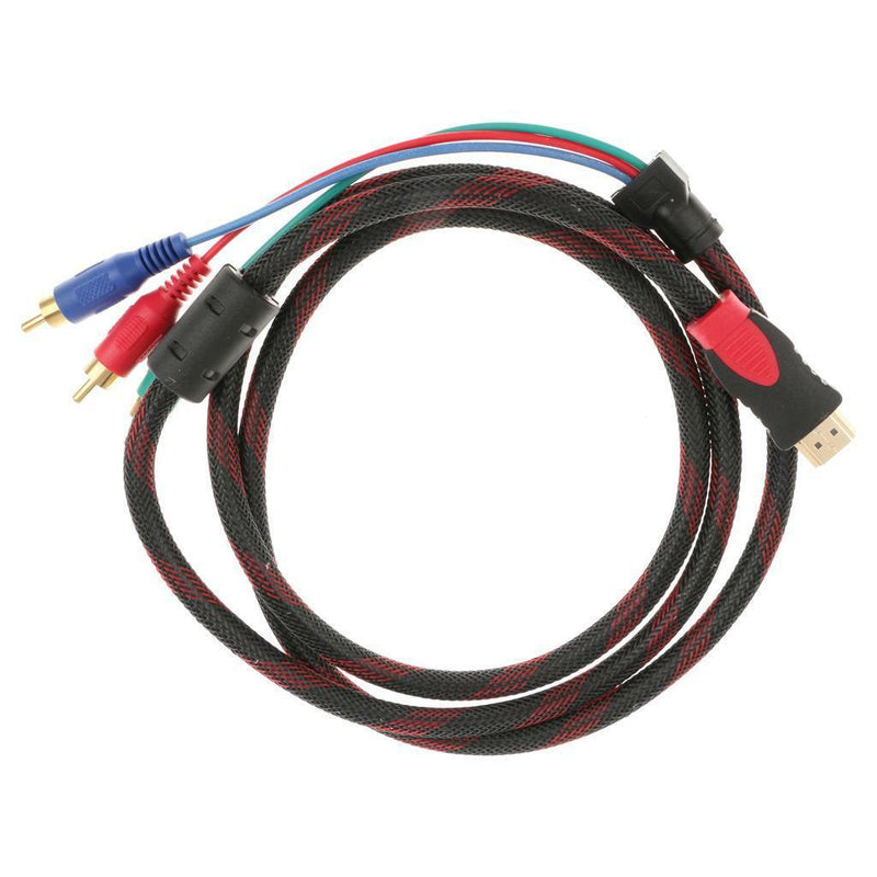 HDMI to RGB / 3RCA Component Converter Adapter Video / Audio AV Cable Cord Lead
