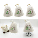 3x 100% Pure Wool Felt Sauna Hat Banya Cap