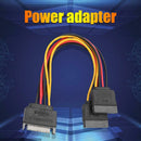 CableDecon M0309 15 Pin Male to Female Y Splitter SATA Power Supply Cable