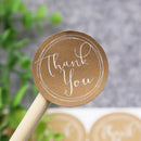 120Pcs Round Thank You Kraft Paper Stickers Cake Gift Packaging Labels SealSEAU
