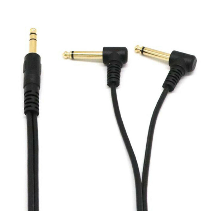 6.35mm Male to Dual Male Plug Stereo Audio Cable Adapter 59" Length Cord
