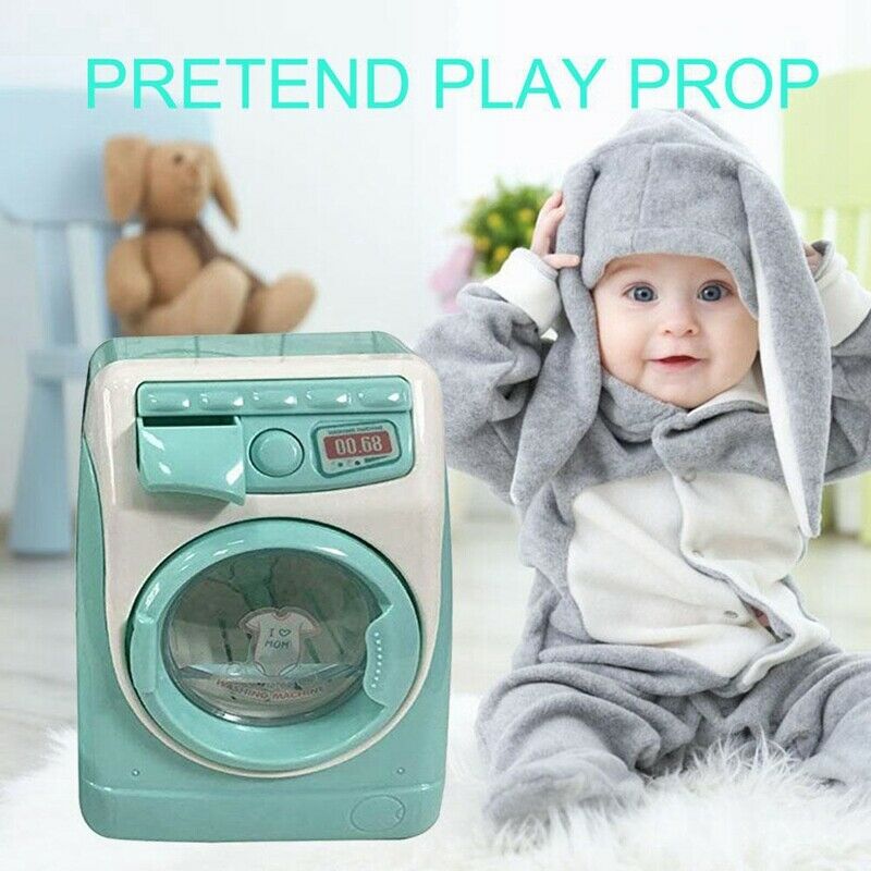 Mini Educational Simulation Washing Machine Toys Kids Play House Pretend To M2R4