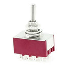 6A/125VAC 2A/250VAC 12 Pin 4PDT ON/ON 2 Position Mini MTS-402 Toggle Switch D5D7
