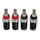 4x Rhodium Plated HIFI Speaker Amplifier Terminal Binding Post Socket Red& Black