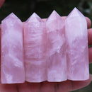 Bulk 50-60mm Natural Rock Pink Rose Quartz Crystal Wand Point Healing Stone AU